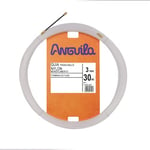 Anguila | Guide Passe-câble | Bornes fixes | Monofilament | Nylon | Couleur Blanc | Diamètre 3mm | 30 mètres