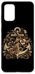 Coque pour Galaxy S20+ Symbole de la mer ancre cool dans un style Art nouveau style Noël