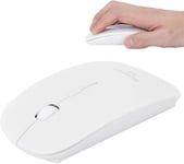 Souris, Souris 1600DPI 4D sans Fil Intelligent Ultra Mince Ordinateur fournit des périphériques pour Bluetooth 3.0 pour 10 mètres pour la Maison, Le Travail ou Les Voyages(White)