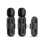 Hoppac Micro Cravate sans Fil pour iOS, Microphone Plug-Play, Mini Micro Portable, Wireless Lavalier Microphone pour Enregistrement Vidéo, Youtube,TikTok