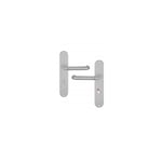 Ouvre&deco - 2 poignées de porte intérieure aluminium anodisé argent F1 Conda