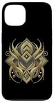 iPhone 13 Luxurious Geometric Gold Leaf Design with Intricate Details Case