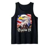 Psalms 91 Bible Verse Protection & Blessing Eagle Flag USA Tank Top