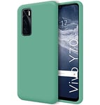 Tumundosmartphone Coque Silicone Liquide Ultra Douce pour Vivo Y70 Couleur - Vert