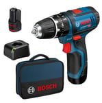 1 XPERCEUSE BOSCH-B 12V GSB12 V-15 AVEC 2 BATT. 2.0