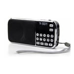 Radio Portable , Poste Radio am/fm avec Double d'Haut-Parleur, Lampe Poche led, Batterie Rechargeable, Convient aux MP3/AUX/USB/TF