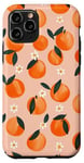 Coque pour iPhone 11 Pro Orange Blossom Floral Fruit Pattern Tropical Citrus Garden