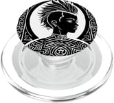 Fantasy Post Punk Celtic Tribal Art Batcave Girl Gothique PopSockets PopGrip pour MagSafe