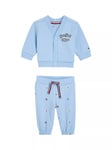 Tommy Hilfiger Baby Logo Fun Pigment Print Cardigan & Trousers Set, Vessel Blue