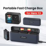 Fast Charger Battery Charging Box Charging Stand Charge Hub for GoPro Hero 13