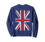 Vintage British Union Jack Flag of Great Britain UK Souvenir Sweatshirt