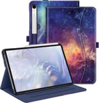 Coque Pour Samsung Galaxy Tab S9 Fe 10.9 Pouces/Tab S9 11 Pouces 2023 - Housse Multipositions Ajustables, Etui Avec Poche De Document, Fonction Sommeil/Réveil Auto, Galaxie.[G411]