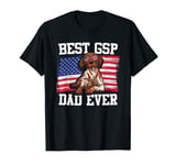 Mens Best GSP Dad Ever US Flag | German Shorthaired Pointer T-Shirt