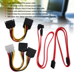 Data Transfer Cable IDE To ATA / Power Cord Male To 2 Female Extension QCS