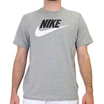 Nike AR5004-063 M NSW Tee Icon Futura Sweatshirt Homme DK Grey Heather/Black/White Taille M