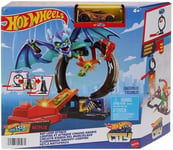 Hot Wheels City Toy Car Track Set Bat Loop Attack with Adjustable Loop & Launche