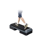 Yaheetech - Stepper d'Aérobic et de Fitness Step d'exercice Hauteur Réglable à 3 Niveaux 11cm/16cm/21cm, Capacite 250kg, 110x43cm Entraînement à