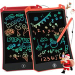 RaceGT Tablette Dessin Enfant, 8.5 Pouces Coloré Ardoise Magique, Tablette D'écriture LCD Jouet avec Bouton D'effacement Verrouillable, éducatifs Cadeaux Jouets Enfant pour 3 4 5 6 Ans (Lot 2)