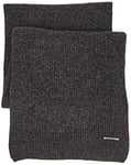 Calvin Klein Men's Pyramid Plaque Wool Scarf 35X180 Scarves, Ck Black, One Size