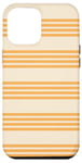 Coque pour iPhone 12 Pro Max Jaune-orange Rayures horizontales Girly Rayé Mignon