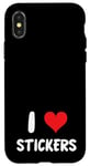 iPhone X/XS I Love Stickers - Heart - Art Artist Journal Journaling Case