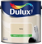 Dulux Smooth Creamy Emulsion Silk Paint Ivory 2.5L Walls and Ceiling