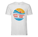 T-Shirt Homme Col Rond Here Comes The Sun Musique Musicien Instrument