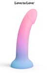 Godemiché Silicone Liquide Dildolls Utopia 14cm - Fun & Coloré - Ventouse