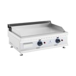 Royal Catering Stegeplade gas - dobbelt 74,5 x 40 cm glat 2 3.100 W naturgas 20 mbar