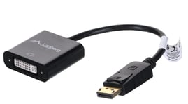 5901969408706 Lanberg AD-0007-BK video cable adapter 0.1 m DisplayPort DVI-D Bla