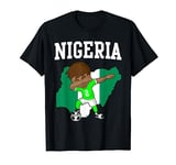 Nigeria Soccer Boy Nigerian Dabbing Football Kids T-Shirt