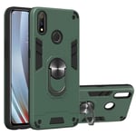 Guran Heavy Duty Armor Shockproof Case for Oppo Realme 3 Pro/Realme Lite Smartphone With 360 degree Rotating Ring Holder Dual Layer with Kickstand Protective Case - Dark Green