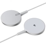 ESR HaloLock Mini Qi2 MagSafe Magnetic Wireless Charger 15W Silver