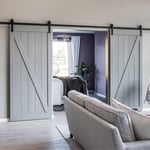 Skjutdörrsbeslag Mirror Line Loft För Pardörrar 3500 mm