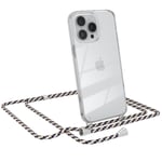 EAZY CASE for Apple iPhone 14 Pro Max Cover with Band Phone Chain Silicone Taupe