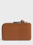 Gerard Darel Leather Zip Card Holder, Cognac