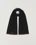 Fred Perry Twin Tipped Merino Wool Scarf Black