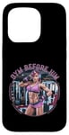 Coque pour iPhone 15 Pro Gym Before Him pour une femme sportive