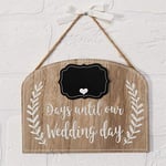 Widdop Love Story Countdown to Our Wedding Plaque, MDF - Printed, One