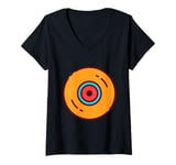 Womens Vinyl Record Player Album V-Neck T-Shirt