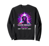 Bright Shine Epilepsy Can't Dim My Light Kid Awareness Month Sweatshirt