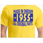 Gul T-shirt - Made in Sweden 1955 - All original parts XXL