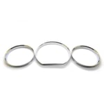 Nopeusmittarin kellotaulun renkaat Mercedes Benz W124 1984-1995 W126 1979-1991 ( kromi hopea )