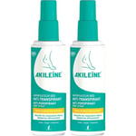 Akileïne Spray deo assechant très forte transpiration Pour Les Pieds 2x100 ml