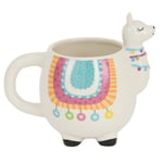 Novelty Llama Shaped Mug for Tea/Coffee/Hot Chocolate - White /Multicoloured