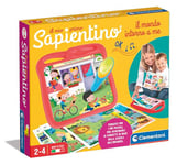 Clementoni - Mon Premier Sapientino, Le Monde Autour de Moi, Banquet éducatif 24 activités sur l'école de l'enfance et Stylo interactif, Jeu Enfants 2-4 Ans, fabriqué en Italie, Langue Italienne,