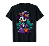 Scary Halloween Peacock Witch Hat Costume Spooky Season T-Shirt