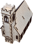 28mm Normandy Style Church 120mm x 200 Unpainted  Band of Brothers , Bolt Action