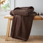 Catherine Lansfield So Soft Velvet Boucle 130x170 cm Blanket Throw Chocolate