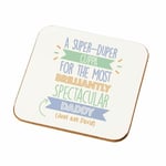 Personalised Best Dad Drinks Coaster, Unique Daddy Father's Pops Day Gift Ideas.